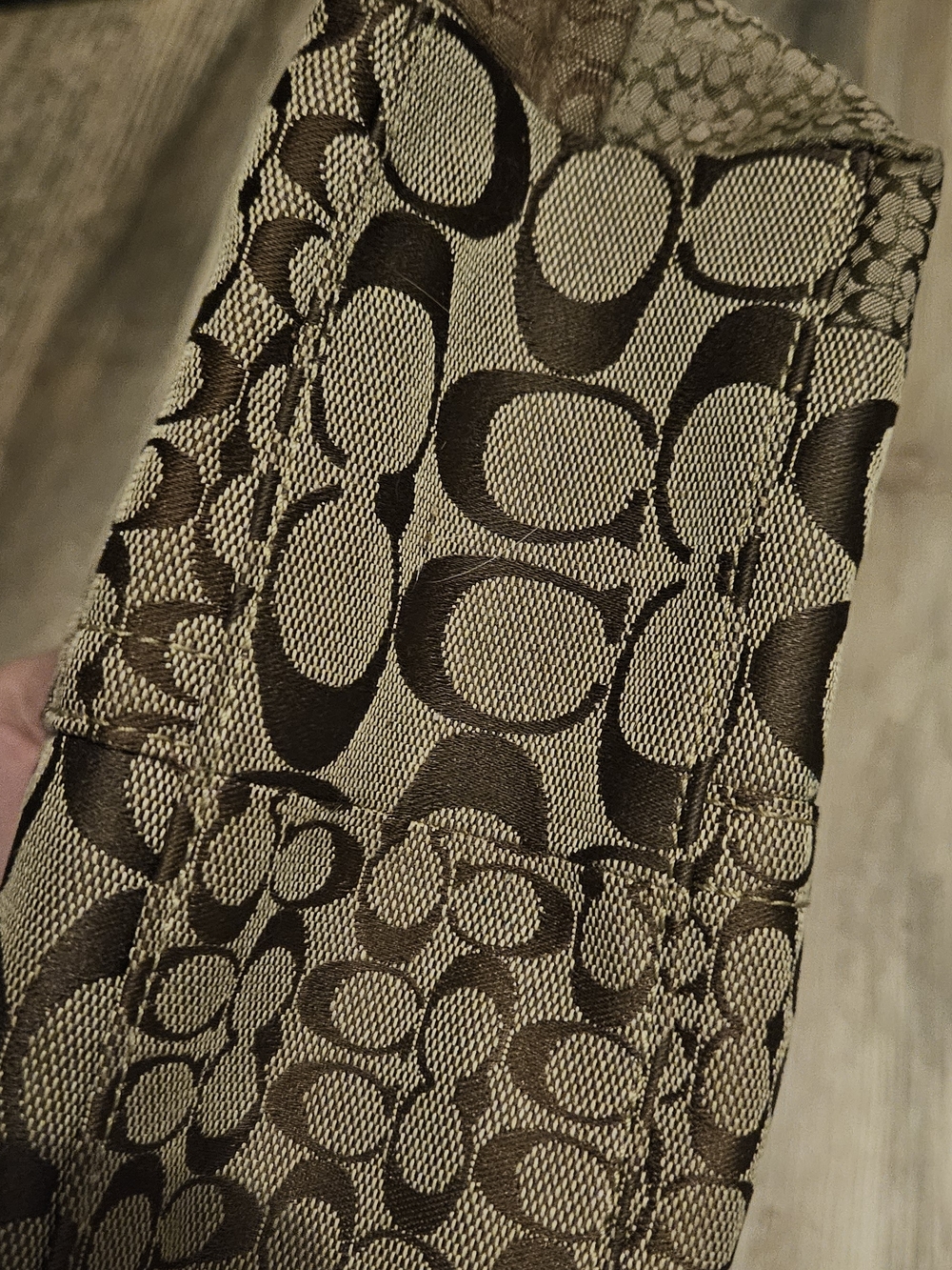 Coach Signature Jacquard Mini Shoulder Bag in Brown/Tan - Picture 4 of 6